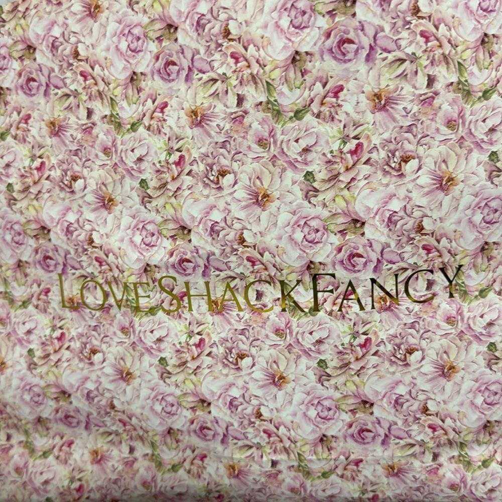 LoveShackFancy Woman’s Ivory Silk Hannah Dress Blue/Pink Floral Print. Size 8. - Picture 14 of 14